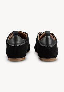 LEOLA black women's suede sneakers