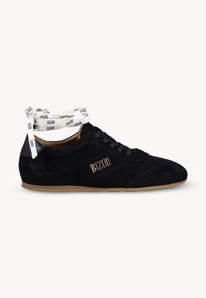 LEOLA black women's suede sneakers