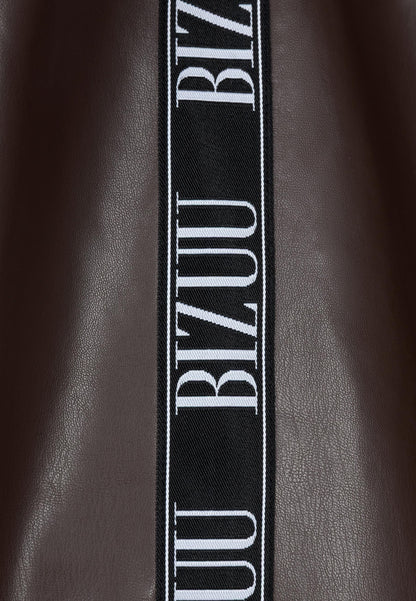 LETHA logo-striped shopper bag, brown