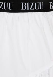 White mini skirt with logoed elastic LILIBET