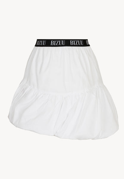White mini skirt with logoed elastic LILIBET