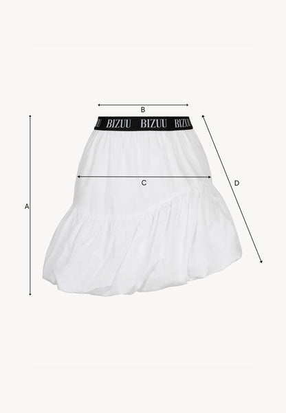 White mini skirt with logoed elastic LILIBET