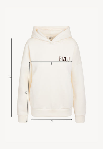 Cream oversize hoodie LINDA