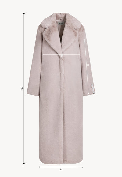Beige fur coat with a leopard print on the back LIVORNO