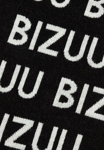 Black logo wool-blend scarf LOGGU