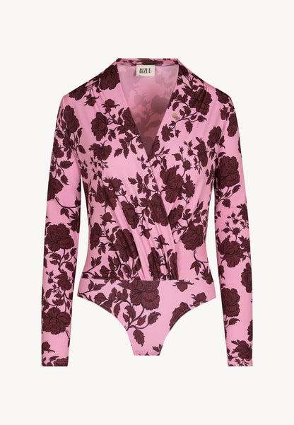 Pink bodysuit with original LOMMA floral print