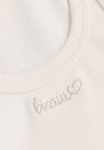 Beige LOVIE top with BIZUU embroidery