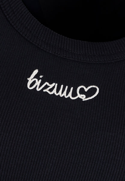 Black top with BIZUU embroidery LOVIE