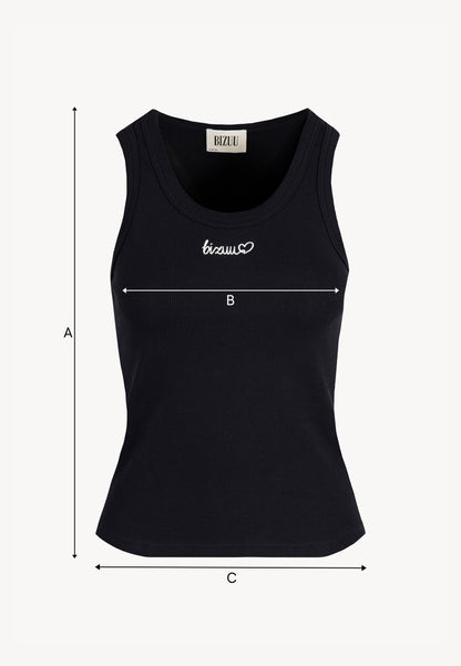 Black top with BIZUU embroidery LOVIE