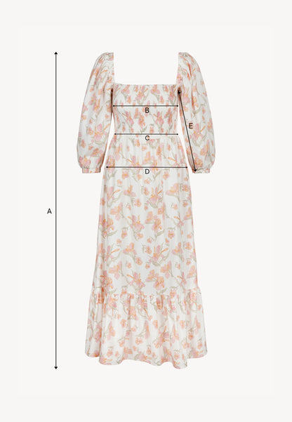 Midi dress in floral print LUMIA multicolor