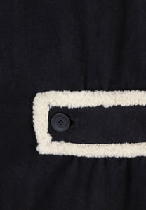 Black MAFARA maxi shearling coat