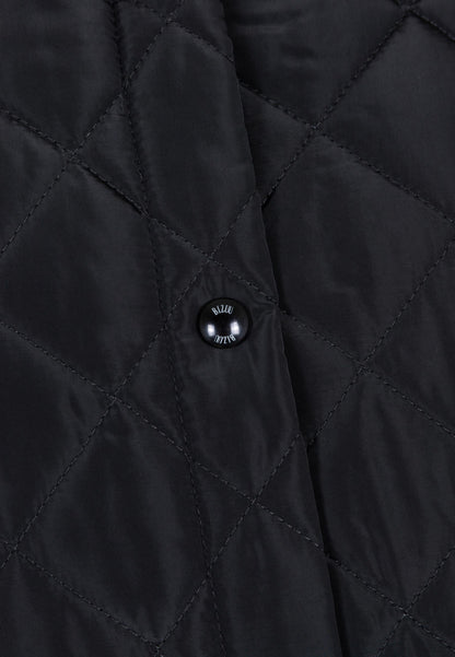 MAREVIA black long quilted coat