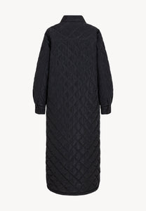 MAREVIA black long quilted coat