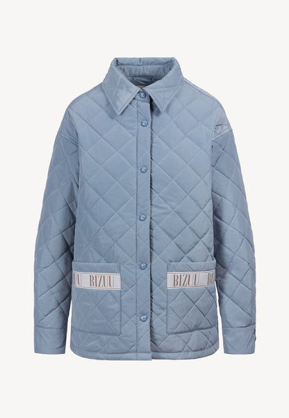 Light blue MARIN oversized quilted women’s jacket
