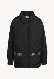 Black oversized quilted jacket for women MARIN