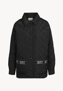Black MARIN oversized quilted women’s jacket