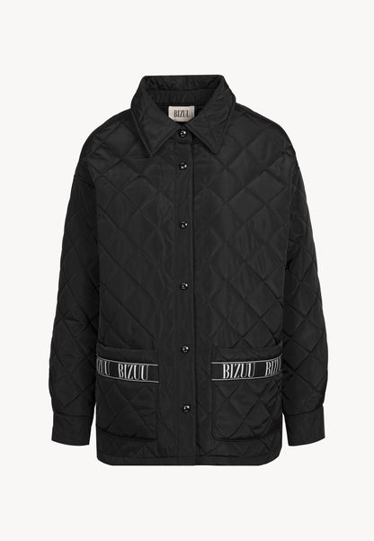 Black MARIN oversized quilted women’s jacket