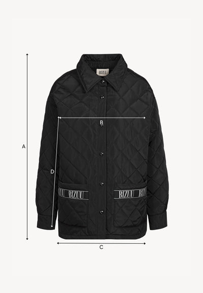 Black MARIN oversized quilted women’s jacket