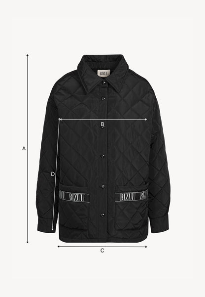 Black MARIN oversized quilted women’s jacket