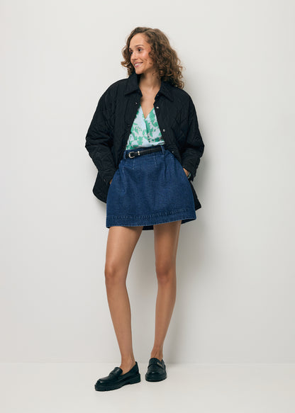 Black MARIN oversized quilted women’s jacket