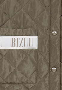 MARIN oversized women's quilted jacket in khaki