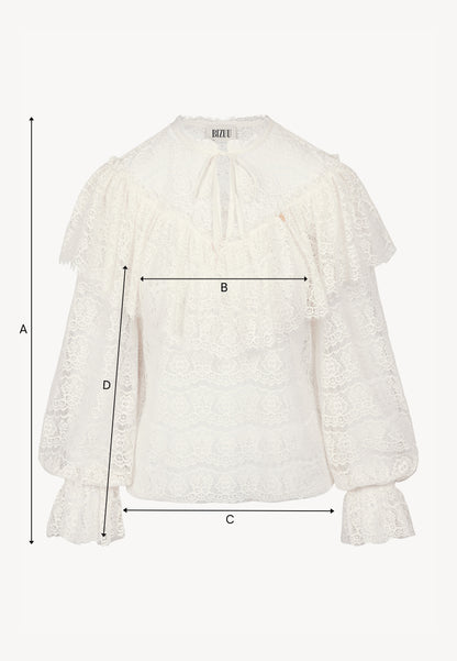 Cream lace blouse MARLY