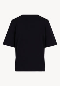 Black women’s T-shirt with shoulder pads MELISA
