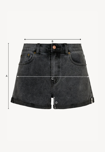 Black denim shorts MENORCA
