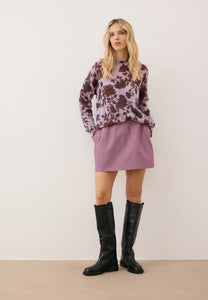 MENTON pink wool sweater with signature print