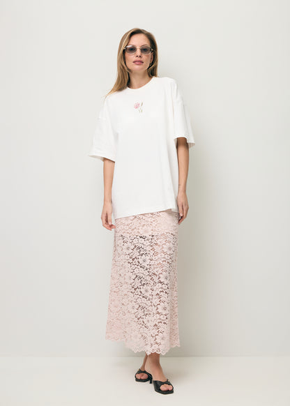 Pink lace skirt MILKY