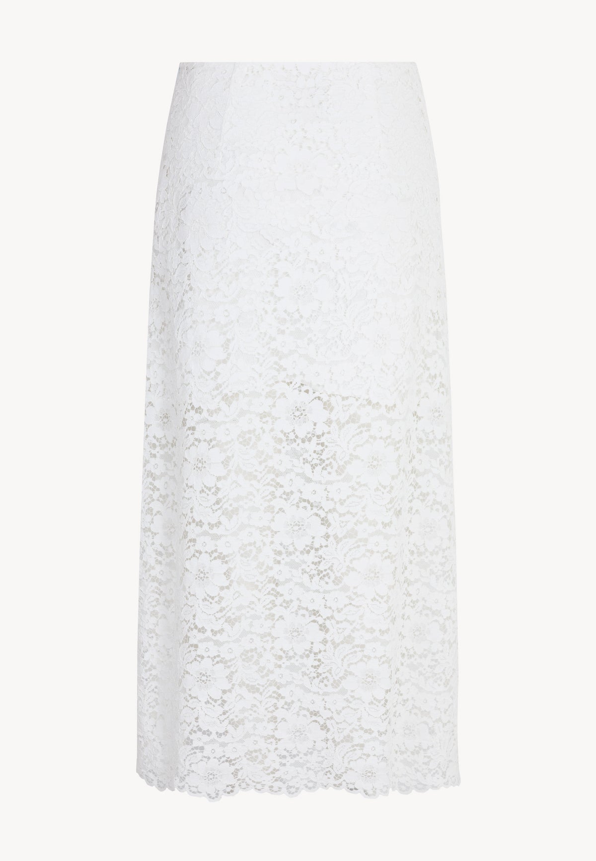 The back of the white lace MILKY skirt.