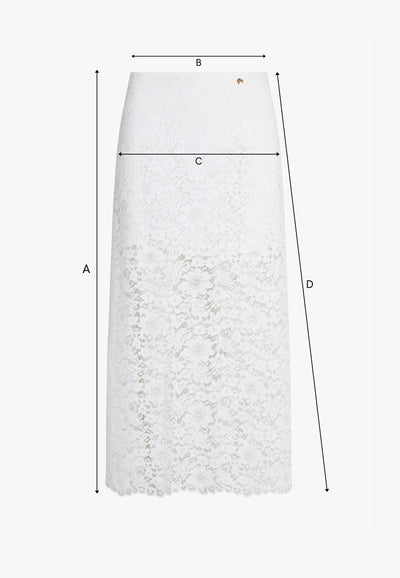 White lace skirt MILKY
