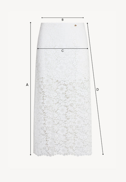 White lace skirt MILKY