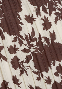 Cream MINA pleated skirt