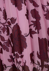 Pink pleated skirt with the original MINA print