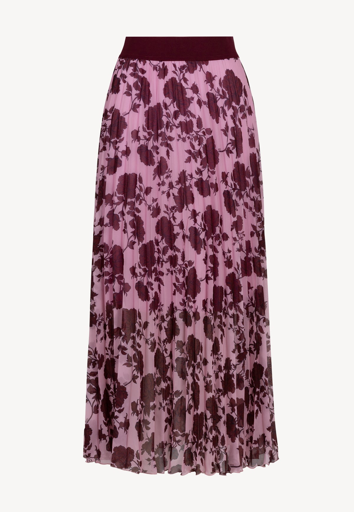 Pink pleated skirt with the original MINA print
