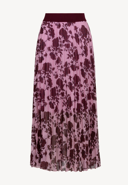 Pink pleated skirt with the original MINA print