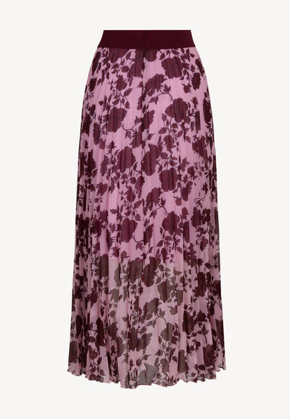 Pink pleated skirt with the original MINA print