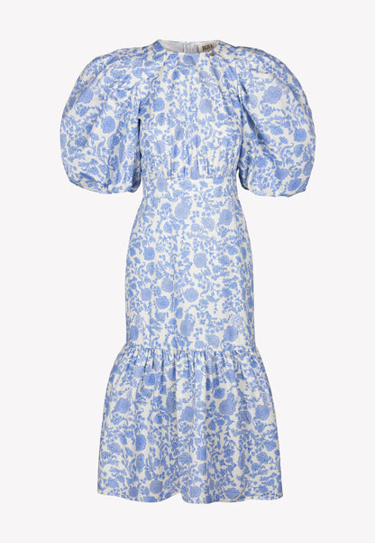 Blue MOSELLE midi dress in a floral print