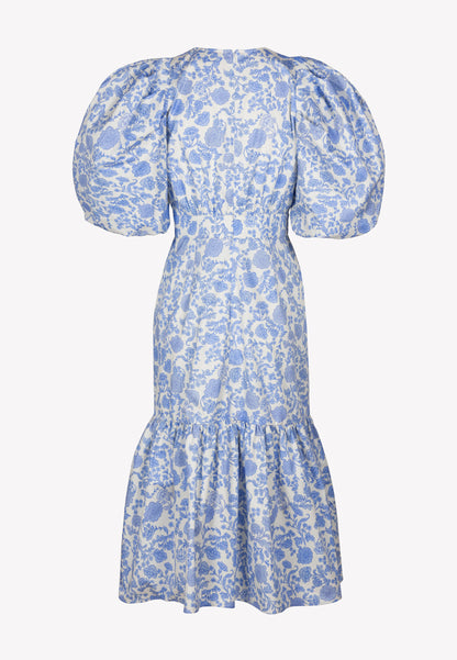 Blue MOSELLE midi dress in a floral print