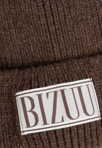 Brown merino wool beanie MOYU