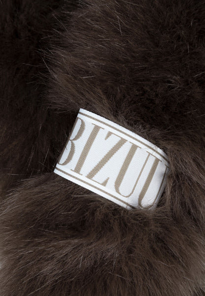 Stylish brown MUFFIE muff made of soft faux fur