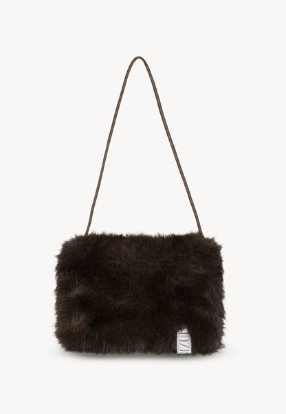 Stylish brown MUFFIE muff made of soft faux fur