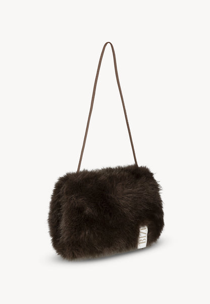 Stylish brown MUFFIE muff made of soft faux fur