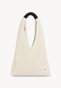 Cream faux shearling bag MULI