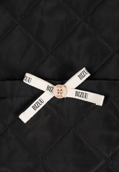 Black quilted jacket with hood NAYLA