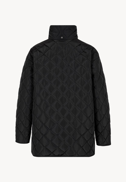 Black quilted jacket with hood NAYLA