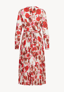 NYLA cream midi dress with pleated hem
