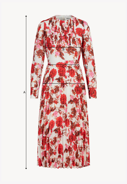 NYLA cream midi dress with pleated hem