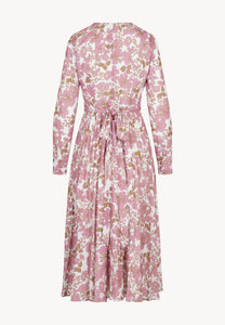 NYLA pink midi dress with pleated hem